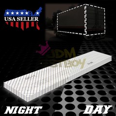 White DOT-C2 Conspicuity Reflective Tape Strip 1 Foot Safety Warning Trailer RV