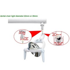 10W Ceiling Mounted Oral Light Dental Operating Lamp 6 LED Lens Light With Arm