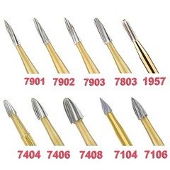 10 Pcs Dental Carbide Trimming & Finishing Burs FG7404/7406/7408/7901/7902/7903