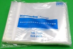 6×6 Zip Seal Lock Closure Reloc Zippit Bags Clear 2mil Poly Bags 100Pc 6″ Square