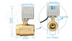 110V/230VAC 1-1/4″ DN32 2 Way Motorized Normally Closed Electrical Ball Valve