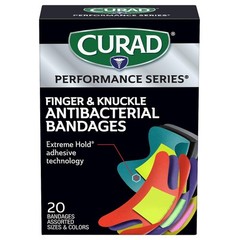 Curad Performance Series Fingertip and 20 Count (Pack of 1), Multi-color