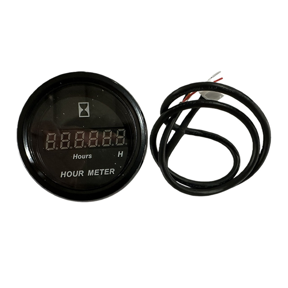 Universal Mechanical Hour Meter Gauge 2.00” Chrome Bezel 6V/12V/24V
