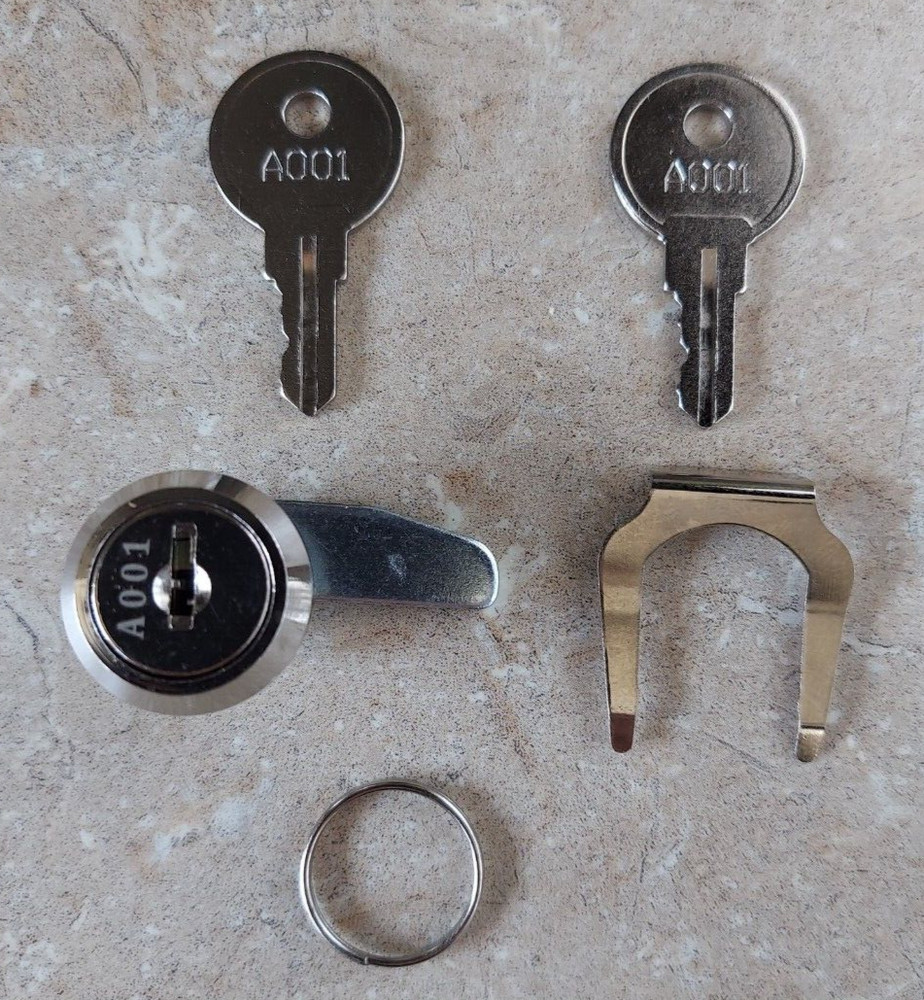 Cash Drawer Lock & Keys – Fits Clover D100 to Replace Codes A001 thru A200