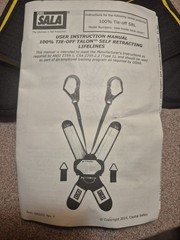 NEW Fall Protection 3M DBI SALA Talon 6′ Twin-Leg Self Retracting Lifeline Web