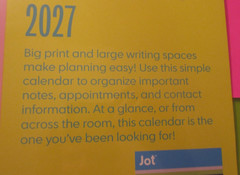 2027 LARGE BIG PRINT WALL MONTHLY CALENDAR OFFICE – XL ROOM To WRITE 12X24 BLUE