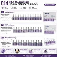 Dental Lithium Disilicate Blocks C14/B40/A16 Glass Ceramic Sirona Cerec LT/MT/HT