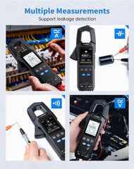 DMC-100 Digital Clamp Meter 9999 Counts TRMS 600A NCV AC/DC Temp Rechargeable