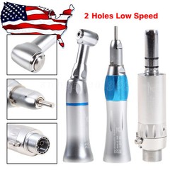 Dental Slow Low Speed Straight Handpiece Contra Angle Air Motor 2Holes 4Holes OR