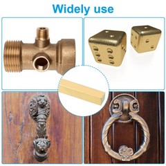 2Pcs 1/4×1/4×12″ C360 Brass Square Bar Solid Square Mill Stock Brass