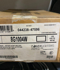 POWER LIGHTING VAL-MISER Rapid Start Ballast 8G1004W 2 Lamp 120V 60Hz QTY:1🔔
