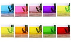 10 PCS & 10 colors Transparent Acrylic Sheets 1/8 Thick 8 x 12 Inch