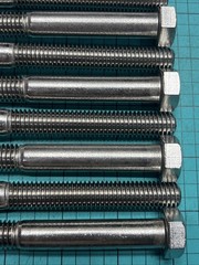 12- 1/2-13 X 5 1/2” Hex Head Cap Screw, 18-8 Stainless Steel, Partial Thread