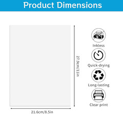100 Sheets Thermal Printer Paper 8.5 X 11 Inch US Letter Size Safe Bpa-Free | Co
