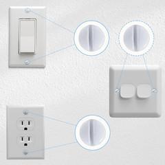 40 Pcs Wall Plate Screws, White Outlet Screws 1.2 Inch Long Outlet Screw 6-32 Th