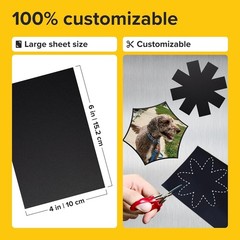 10 Extra-Strong Self-Adhesive Magnetic Sheets – Ideal for Teachers and Crafters
