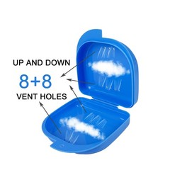 Maoerdental 60PCS Retainer Case with Vent Holes,Black Color 60 Count, Black