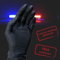 2000 Pcs, Full Texture Black Nitrile Powder Free Disposable Gloves Large, 6 MIL