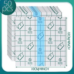 BBTO 50 Pieces Transparent Clear 4×4 Inch (Pack of 50), As Picture Shown