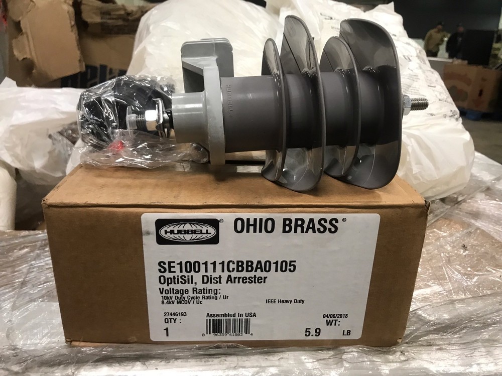 Hubbell Ohio Brass OptiSil Dist Arrester SE100111 CBBA 0105 10kV 8.4kV MCOV IEEE