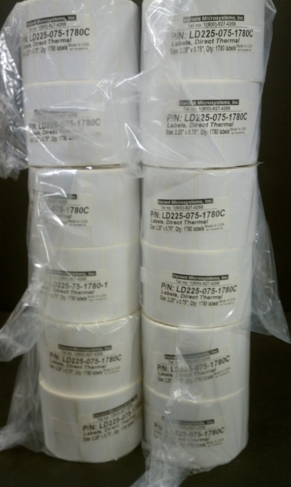 Direct Thermal 2.25″ x 0.75″ Paper Labels for Zebra ZD/GX/GK, 1″ core – 12 rolls