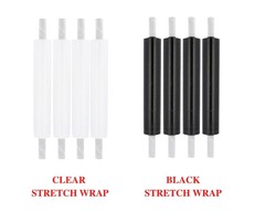 BLACK/CLEAR EXTENDED CORE PALLET STRETCH SHRINK WRAP PARCEL PACKAGING FILM – 20″