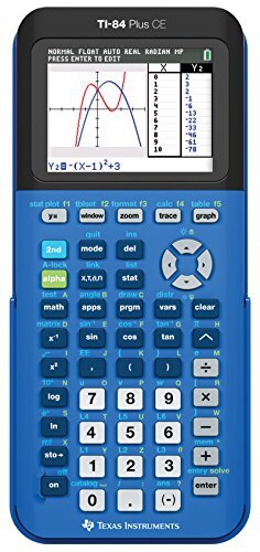 Texas Instruments TI-84 Plus CE Graphing Calculator, Bionic Blue
