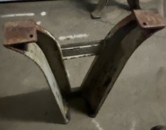 Vintage “The National Supply Co” Toledo Ohio Cast Iron Pair Of Legs Off Lathe