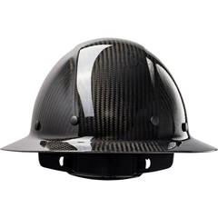Dynamic Wolfjaw Glossy Black Type 1-Class C Full Brim Black Carbon Fiber Hard Ha