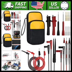 Multimeter Test Lead Kit with Soft Case and Back Probes