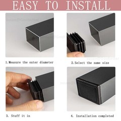 Rectangular Plastic End Caps For Tubing Blanking Plugs Inserts Furniture Feet