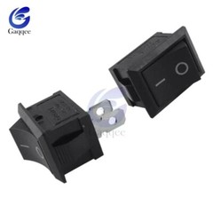 1 PC Black Push Button Mini Switch 6A-10A 250V KCD1-101 2Pin Snap-in On/Off