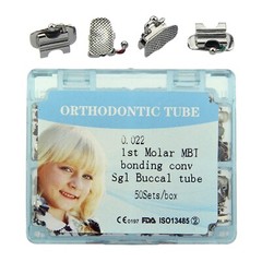 200pcs Dental Orthodontic Buccal Tubes MBT Roth 0.022 1st 2nd Molar Bondable