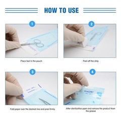 1000(5 Boxes) 3.5″x5.25″ Self Seal Sterilization Pouches, for Dental Tattoo Nail