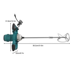 Cement Mixer 2100W Handheld Electric Concrete Mixer Portable Mortar Mixer 6 Gear