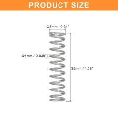 Wire Diameter 0.039″, OD 0.31″, Free Length 1.38″ Mechanical Compressed Spring
