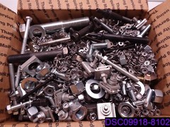 59 lbs: MIXED LOT OF BOLTS, NUTS, WASHERS & LOCK WASHERS, many types and styles