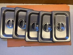 Carlisle 607190C Dura-Ware 1/9 Size Soiled Stainless Steel Steam Table Pans Pk.5