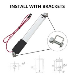 DC 12V Small Mini Micro Linear Actuator 1.2″ 2″ 3″ 4″ Stroke Fast Speed 6inch /s