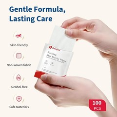DERAYMI 100 Pcs Skin Barrier Wipes, Alcohol Free, No Sting Adhesive Wipes