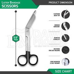 Black 8 Pcs Medical Diagnostic Kit For Nursing EMT Surgical Medical Instrument