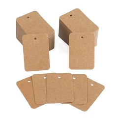 jijAcraft 1000Pcs Price Tags, Brown Clothing Tags for Rectangle, Brown-blank
