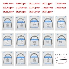 10 Packs/100pcs Dental Orthodontic Stainless Steel Rectangular Arch Wires Ovoid