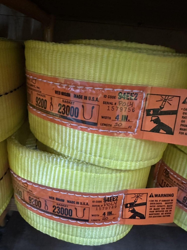 3″ x 6/8/10/12/14/16/20 4″ x 6/8/10/12/14 Web Sling Lifting Tow Strap Heavy Duty