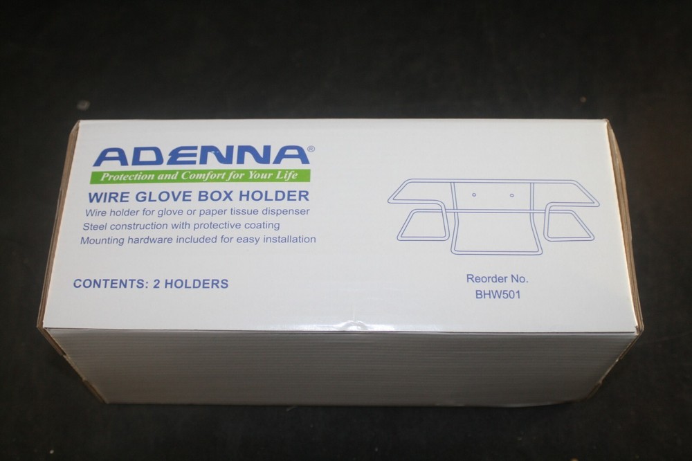 ADENNA WIRE DISPOSABLE GLOVE BOX HOLDER WALL MOUNT STEEL BOX OF 2 PAPER TISSUE??