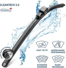 Hella OE Quality 14 Inch All Seasons Nano- Coated Rubber Cleantech Wiper Blade (