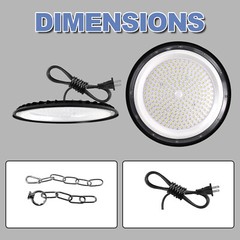 500W 10 Pack UFO LED High Bay Light Industrial Factory Warehouse Shop Commercial