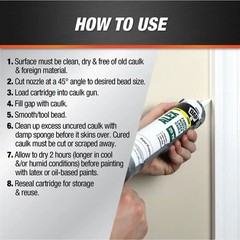 Alex Painter’s 10.1 oz. White All-Purpose Acrylic Latex Caulk New(2 Pack)