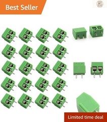 Compact 20 PCS 2 Pin Screw Terminal Block Connectors – Perfect for Electronics