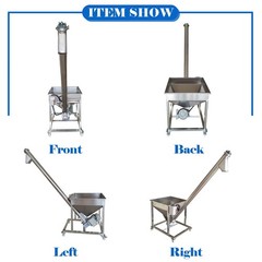 220V 60HZ Screw Type Automatic Feeding Machine 1.7M Height Material Conveyor